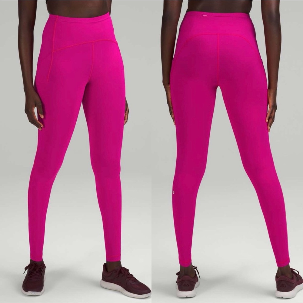 Lululemon Pink High-Waisted Leggings for Fitness
